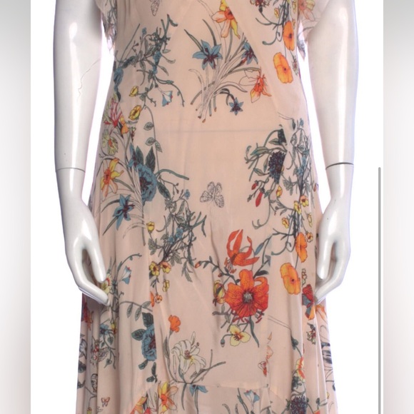 Rebecca Taylor Floral and Butterfly Print Long Dress - Picture 4 of 4